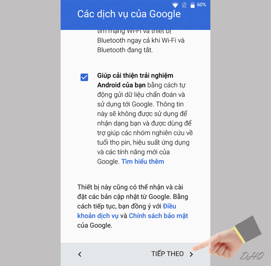 Chọn tiếp theo
